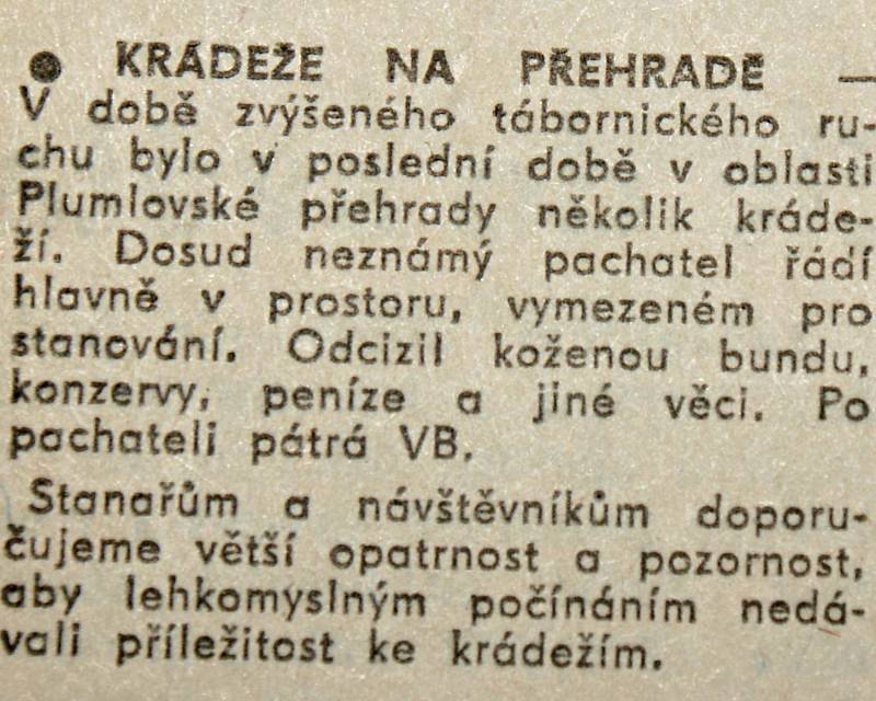 Výstřižek ze Stráže lidu z roku 1966