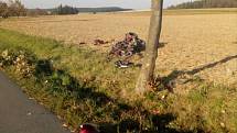 Tragická nehoda motorkáře u Březska na Prostějovsku