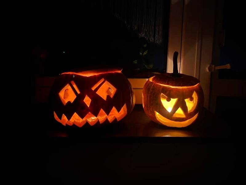 Halloweenské dýně a podzimní výzdoba