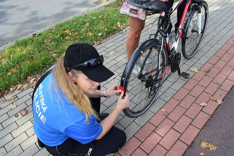 Kontrola dopadla docela dobře, cyklistům chyběly jen reflexní prvky. Foto: Policie ČR