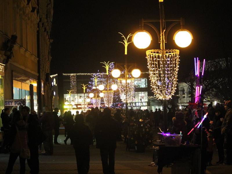 Rozsvícení vánočního stromu v Prostějově