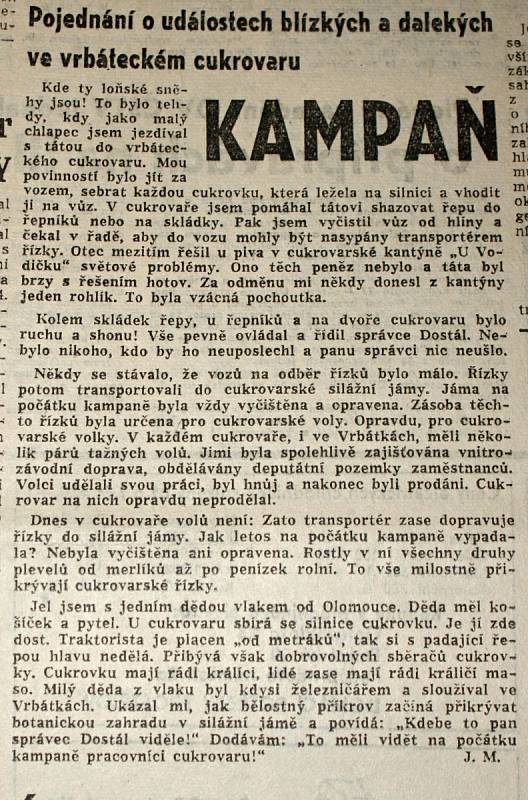 Výstřižek ze Stráže lidu z roku 1966