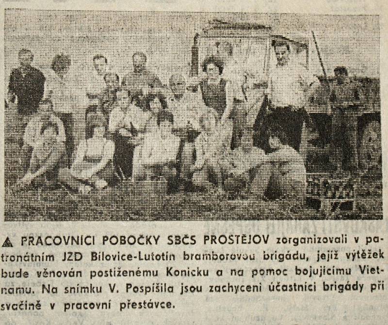 Výstřižek ze Stráže lidu z roku 1966