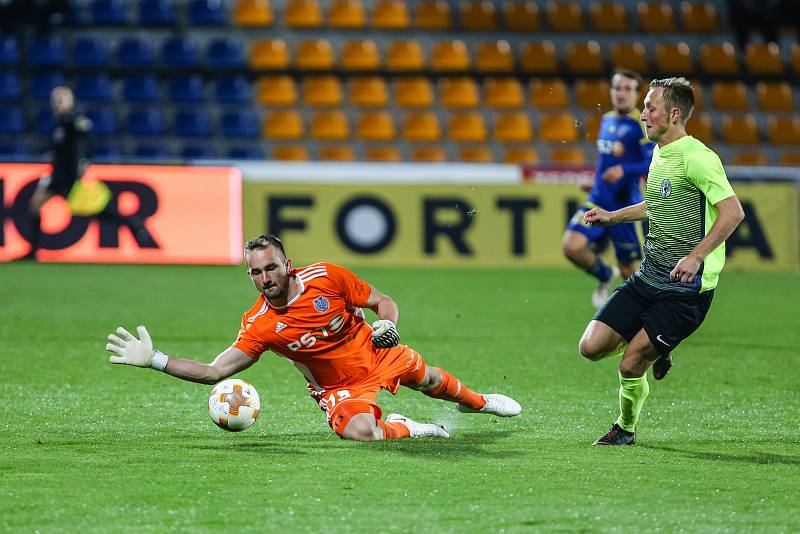 Utkání 13. kola FNL mezi FC Vysočina Jihlava a 1. SK Prostějov.