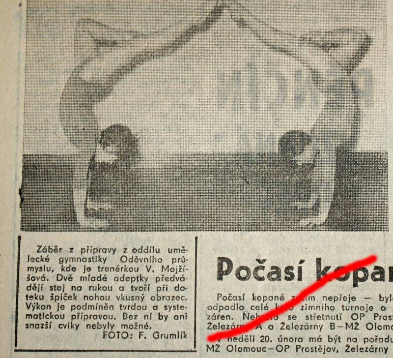 Výstřižek ze Stráže lidu z roku 1966