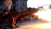 57. ročník festivalu Wolkrův Prostějov zahájil ohnivý drak z Českých Budějovic. 