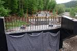 Stavba "cyklostezkového" mostu na plumlovské přehradě - 14. května 2021