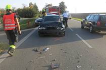 Nehoda čtyř aut u Výšovic, 18. října 2022