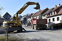 Budování kanalizace v Pěnčíně. 5.4. 2022