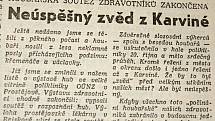 Výstřižek ze Stráže lidu z roku 1966