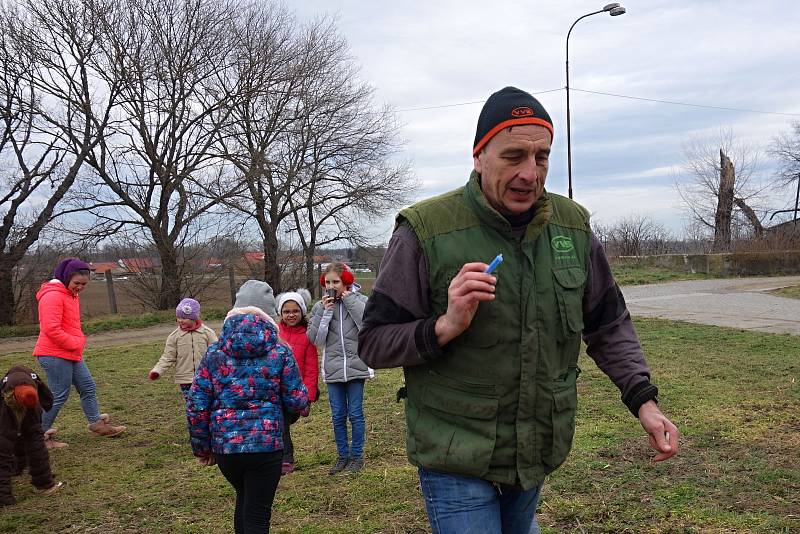 Zimní výprava za telátky ve Vrchoslavicích. 22.2. 2020