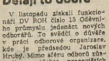 Výstřižek ze Stráže lidu z roku 1966