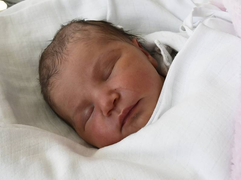 Rozálie Lišková, Hamry, narozena 9. února v Prostějově, míra 51 cm, váha 3800 g