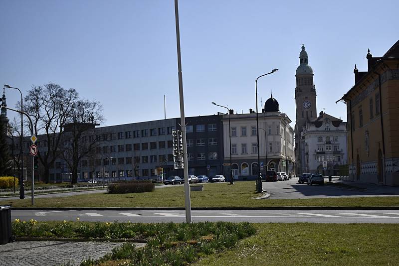 Nouzový stav a zákaz vycházení vylidnily centrum Prostějova. 27.3. 2020