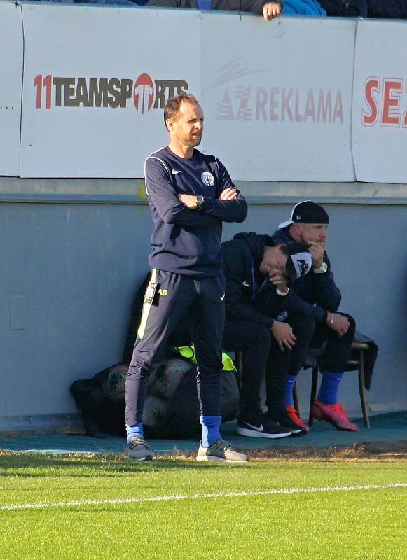 Fotbalisté 1. SK Prostějov porazili doma Vysočinu Jihlava 2:1 (1:1). asistent Michal Šmarda