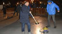 Hanácké curling na prostějovském mobilním kluzišti, 3.12. 2021