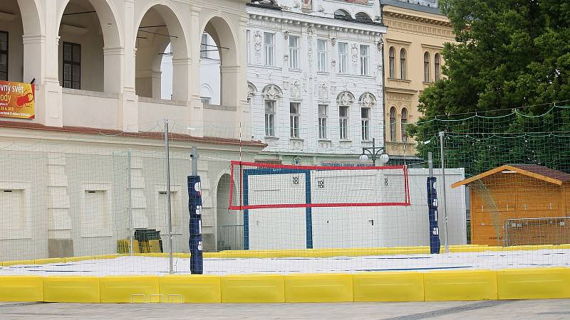 Plážové hřiště před prostějovským muzeem - 14. 5. 2019