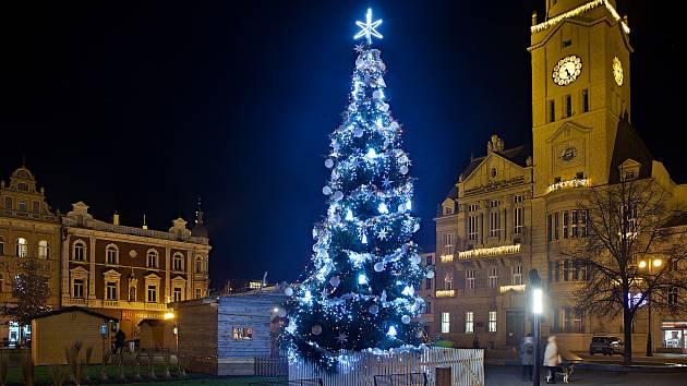 Vánoční strom 2020 v Prostějově.