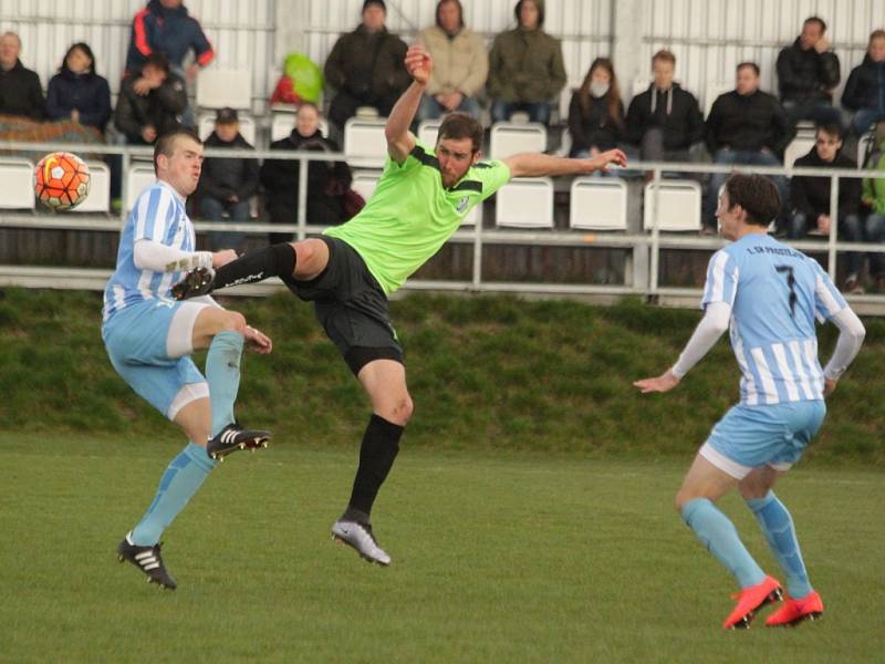 Fotbalisté 1. SK Prostějov proti Otrokovicím