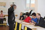 Volby do prostějovského zastupitelstva na Základní škole Melantrichova