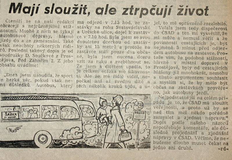 Výstřižek ze Stráže lidu z roku 1966