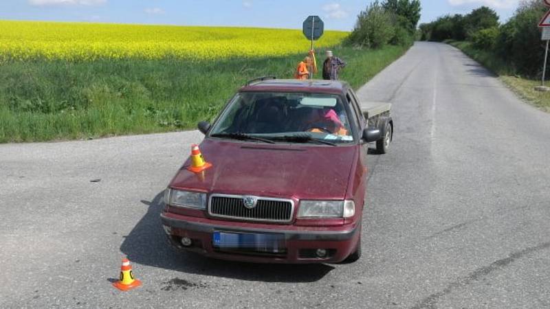 Nehoda na křižovatce pod dálnicí D46.u Olšan, 14.5.2022