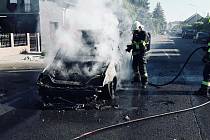 Požár auta v Držovicích, 24.8.2020