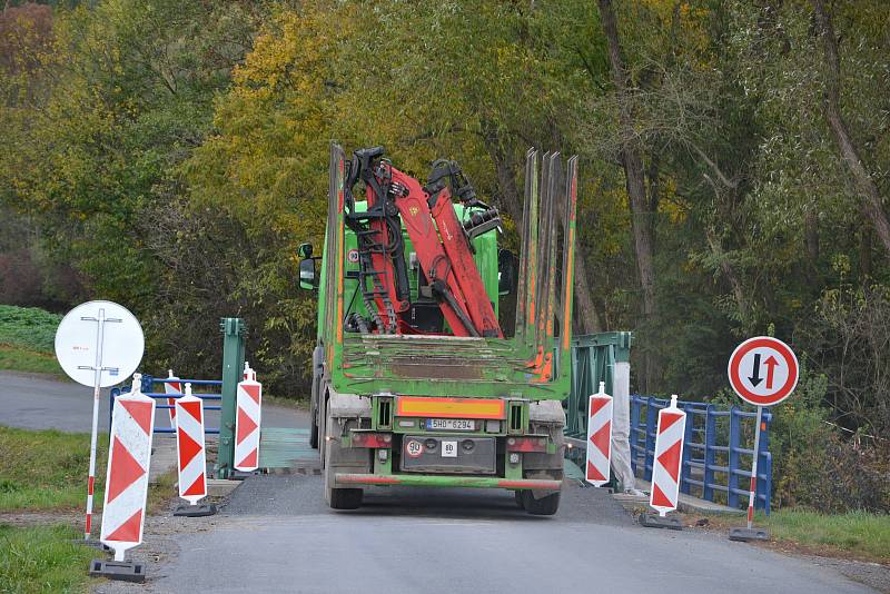 Provizorní přemostění Romže u Ptenského Dvorku