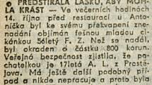 Výstřižek ze Stráže lidu z roku 1966