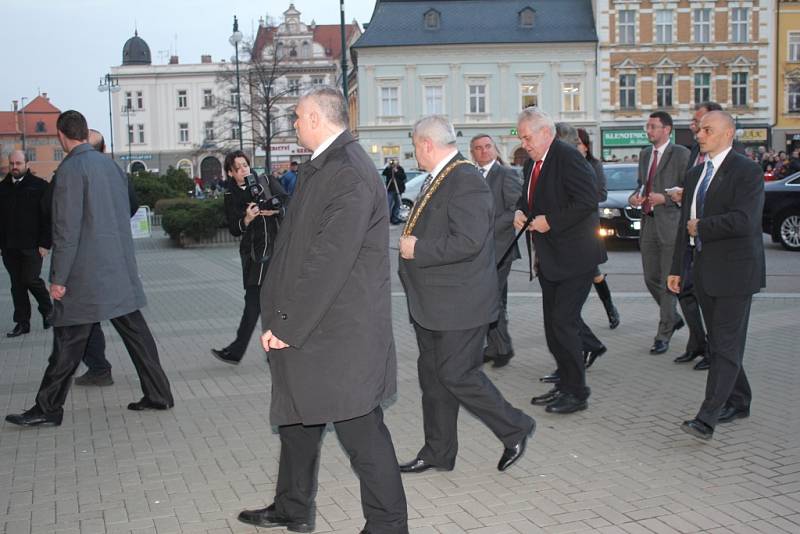 Prezident Miloš Zeman na prostějovské radnici