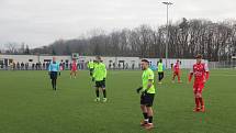 Fotbalisté Prostějova (v zeleném) porazili Pardubice 3:1. Vasil Kušej, Petr Jiráček