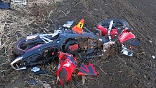 Nehoda mladé motorkářky u Němčic nad Hanou, čtvrtek 14. března 2024.