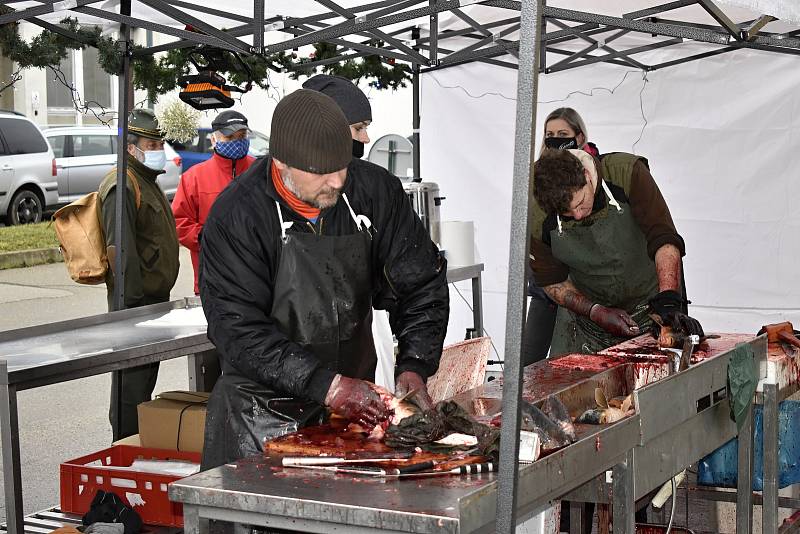 Kapří nadílka pro zaměstnance prostějovské nemocnice - 22. 12. 2020