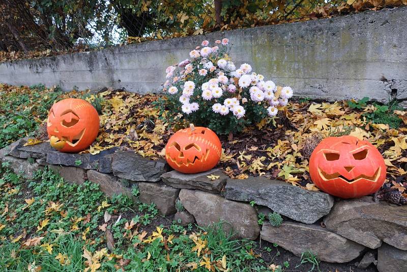 Halloweenské dýně a podzimní výzdoba