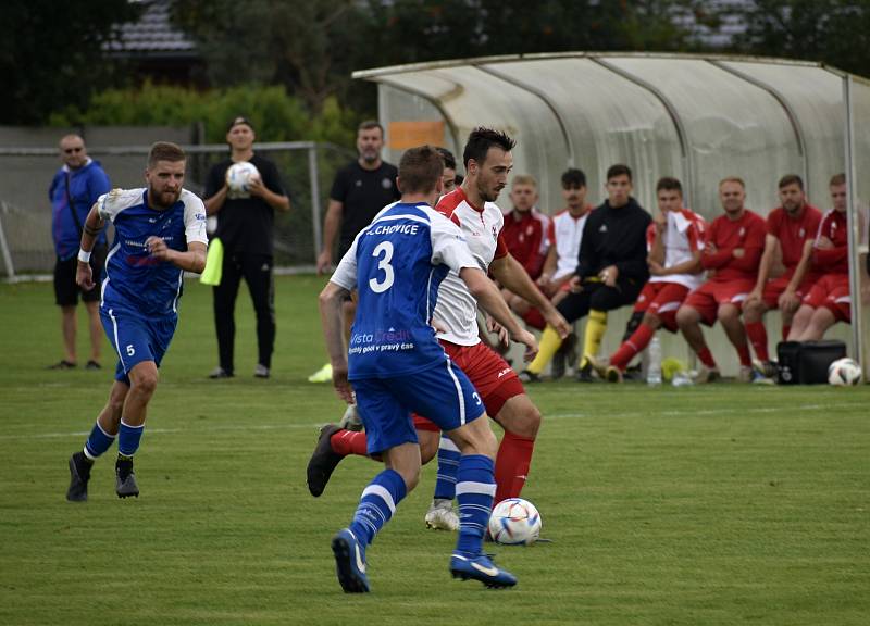 V rámci oslav 90. výročí fotbalu v Kostelci na Hané, se představili bývalí hráči pražské Slavie a v krajském derby Čechovice. 28.8. 2022