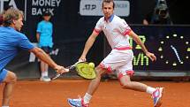 Radek Štěpánek, Ctislav Doseděl, Petr Pála a Pavel Vízner v exhibiční čtyřhře na Moneta Czech Open.