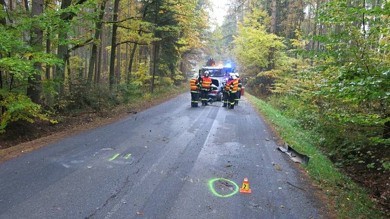 Nehoda zdrogovaného řidiče u Suchdolu