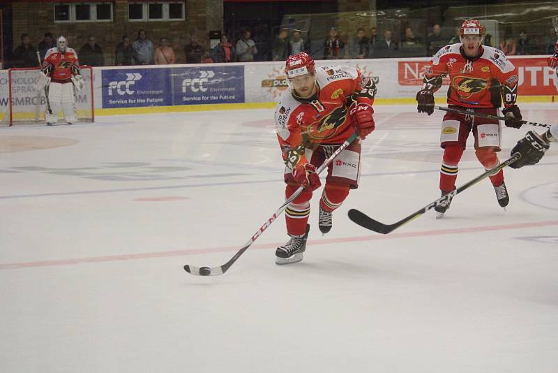 2. kolo WSM Ligy, LHK Jestřábi Prostějov - HC Stadion Litoměřice 1:4 (1:0, 0:1, 0:3). Jan Rudovský (Prostějov)