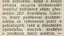 Výstřižek ze Stráže lidu z roku 1966