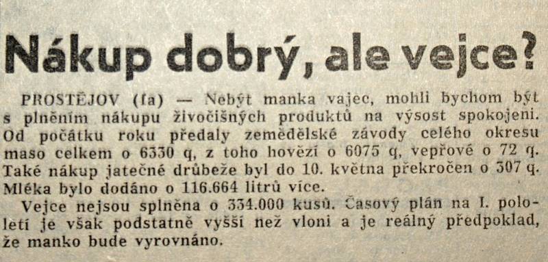 Výstřižek ze Stráže lidu z roku 1966