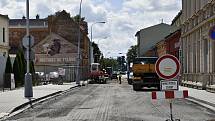 Hned několik uzavírek v centru Prostějova straší řidiče od začátku prázdnin a také s počátkem měsíce srpna. Křižovatka Tylovy a Wolkerovy ulice. 2.8. 2021