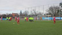 Fotbalisté Prostějova (v zeleném) porazili Pardubice 3:1.