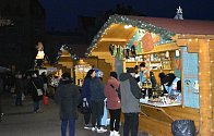 Vánoční jarmark náměstí T. G. Masaryka v Prostějově, prosinec 2022