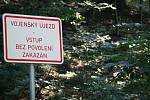 Zákaz vstupu do vojenského újezdu Březina