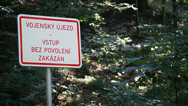 Zákaz vstupu do vojenského újezdu Březina