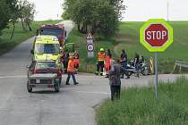Nehoda na křižovatce pod dálnicí D46.u Olšan, 14.5.2022