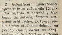 Výstřižek ze Stráže lidu z roku 1966