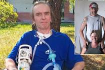 David Hepnar bojuje s s Amyotrofickou laterální sklerózou (ALS). Na menším snímku s manželkou Žanetou, v době, kdy mu ještě nemoc dovolila věnovat se práci na domě