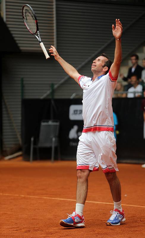 Radek Štěpánek, Ctislav Doseděl, Petr Pála a Pavel Vízner v exhibiční čtyřhře na Moneta Czech Open.