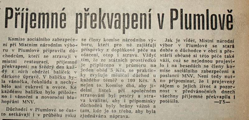 Výstřižek ze Stráže lidu z roku 1966